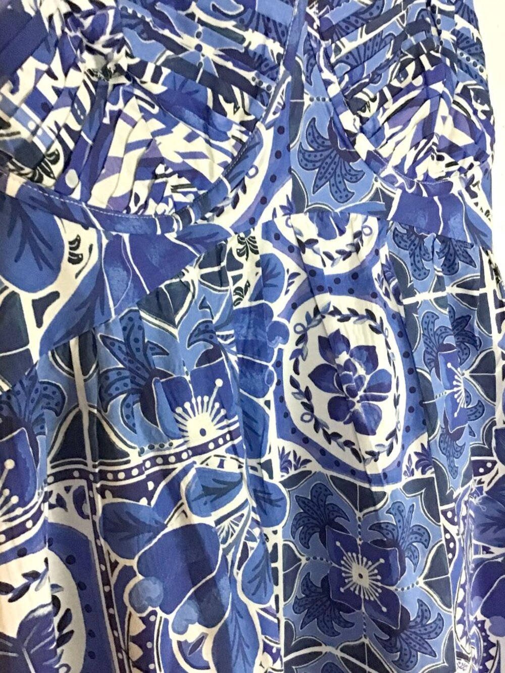Farm Rio Blue Tile Dream Sleeveless Maxi Dress - Picture 6 of 16